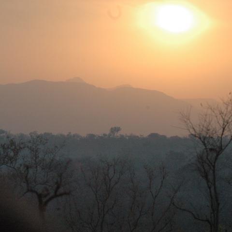 The Alantika Mountains as seen from the camp